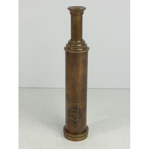 120 - Brass 3 drawer telescope