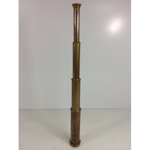 120 - Brass 3 drawer telescope
