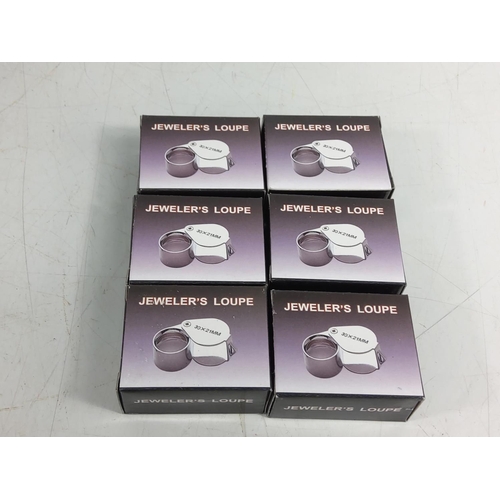 134 - 6 new Jewellers loupes