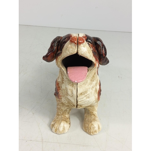 135 - Cast metal automaton money box in the form of a dog