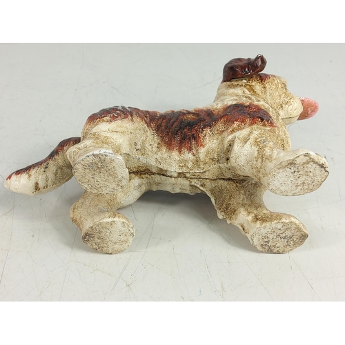 135 - Cast metal automaton money box in the form of a dog