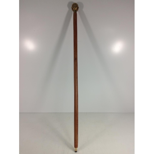 159 - 4-faced Buddha head topped walking stick