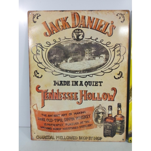 170 - 2 novelty metal advertising signs, 40 x 30cms each
