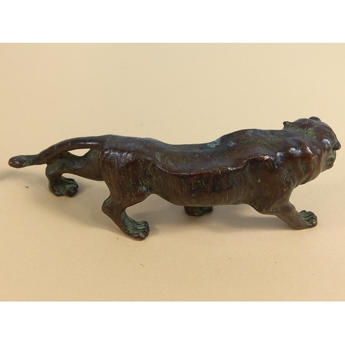 238 - Cast bronze tiger, 13cms in length