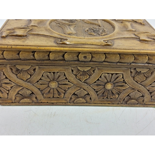 25 - Wood effect Four Nations Rugby trinket box