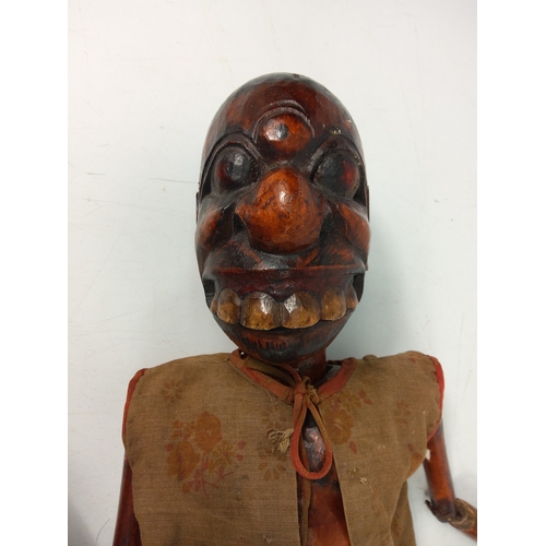 35 - Late 19th/early 20th Century hand carved Indonesian marionette puppet, 53cms in height