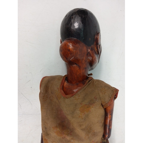 35 - Late 19th/early 20th Century hand carved Indonesian marionette puppet, 53cms in height