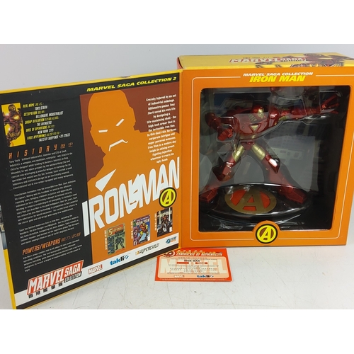 97 - Boxed Marvel Iron Man, AF (not glued to base)