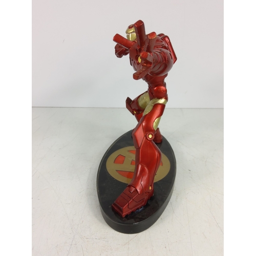 97 - Boxed Marvel Iron Man, AF (not glued to base)