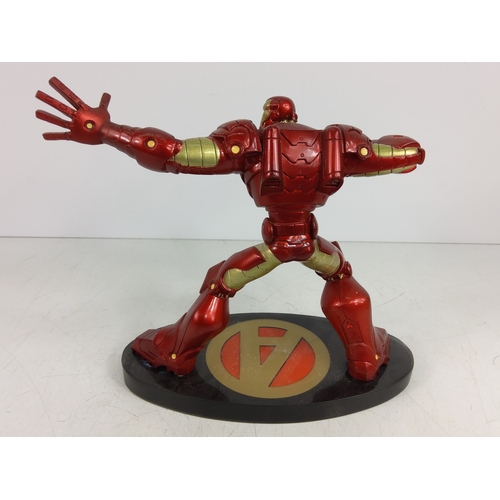 97 - Boxed Marvel Iron Man, AF (not glued to base)