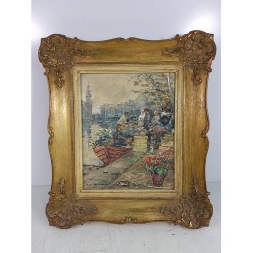 82 - Gilt Framed Herrmann C1980 watercolour, 43 x 37cms