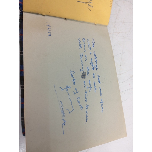 83 - Autograph book with many autographs from 1950's to 1970's, including Sidney James, Joan Crawford, To... 