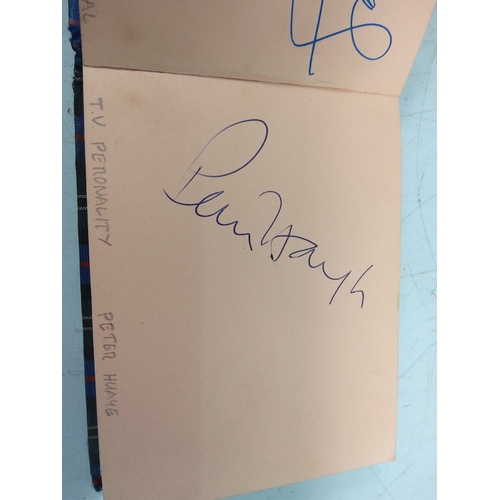 83 - Autograph book with many autographs from 1950's to 1970's, including Sidney James, Joan Crawford, To... 