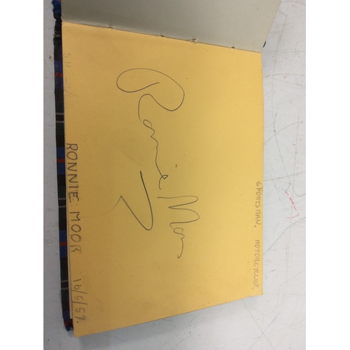 83 - Autograph book with many autographs from 1950's to 1970's, including Sidney James, Joan Crawford, To... 