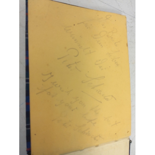 83 - Autograph book with many autographs from 1950's to 1970's, including Sidney James, Joan Crawford, To... 