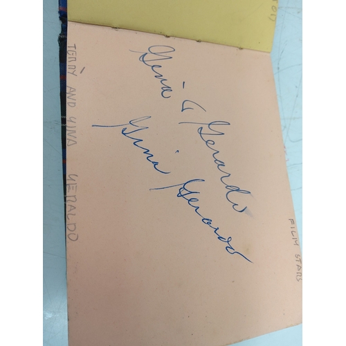 83 - Autograph book with many autographs from 1950's to 1970's, including Sidney James, Joan Crawford, To... 