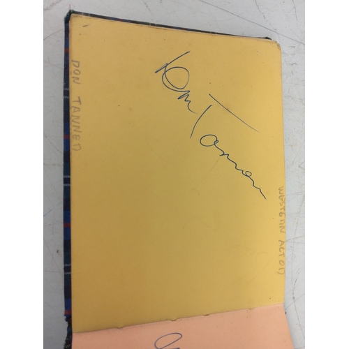 83 - Autograph book with many autographs from 1950's to 1970's, including Sidney James, Joan Crawford, To... 