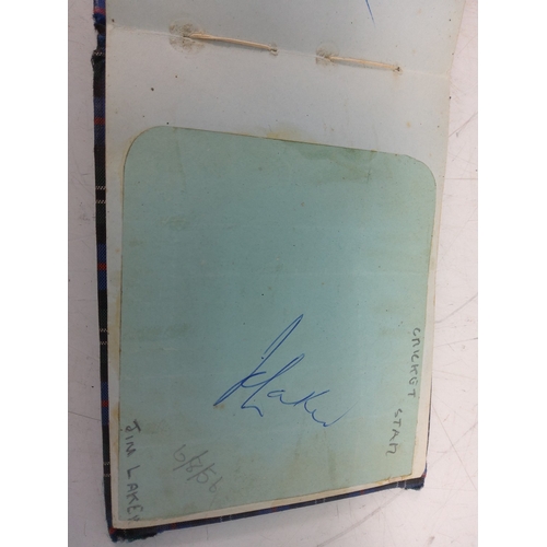 83 - Autograph book with many autographs from 1950's to 1970's, including Sidney James, Joan Crawford, To... 