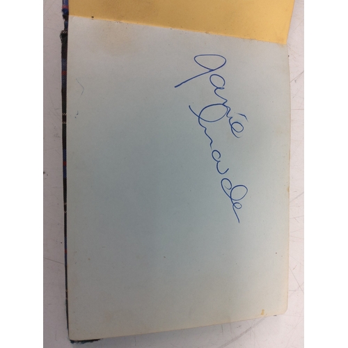 83 - Autograph book with many autographs from 1950's to 1970's, including Sidney James, Joan Crawford, To... 