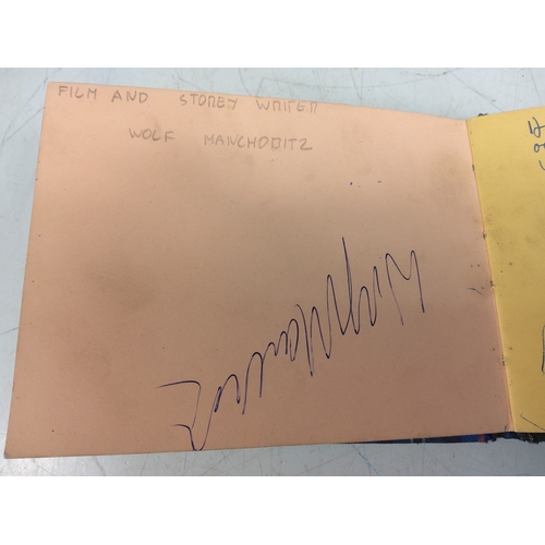 83 - Autograph book with many autographs from 1950's to 1970's, including Sidney James, Joan Crawford, To... 