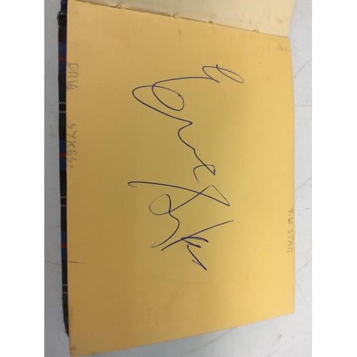 83 - Autograph book with many autographs from 1950's to 1970's, including Sidney James, Joan Crawford, To... 