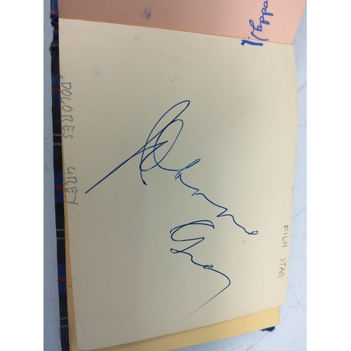 83 - Autograph book with many autographs from 1950's to 1970's, including Sidney James, Joan Crawford, To... 