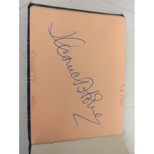 83 - Autograph book with many autographs from 1950's to 1970's, including Sidney James, Joan Crawford, To... 