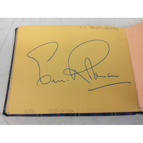 83 - Autograph book with many autographs from 1950's to 1970's, including Sidney James, Joan Crawford, To... 