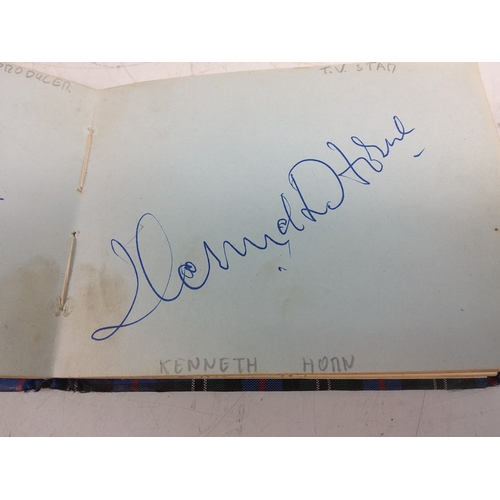 83 - Autograph book with many autographs from 1950's to 1970's, including Sidney James, Joan Crawford, To... 