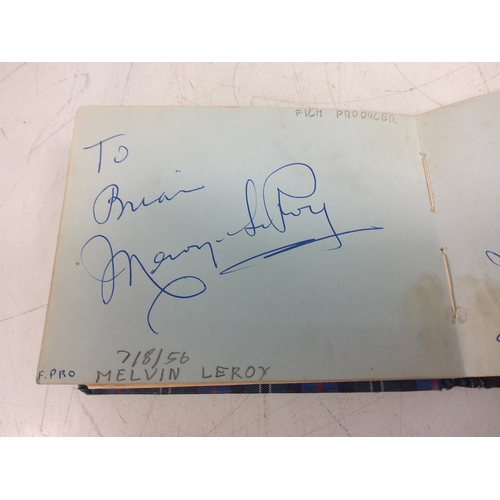 83 - Autograph book with many autographs from 1950's to 1970's, including Sidney James, Joan Crawford, To... 