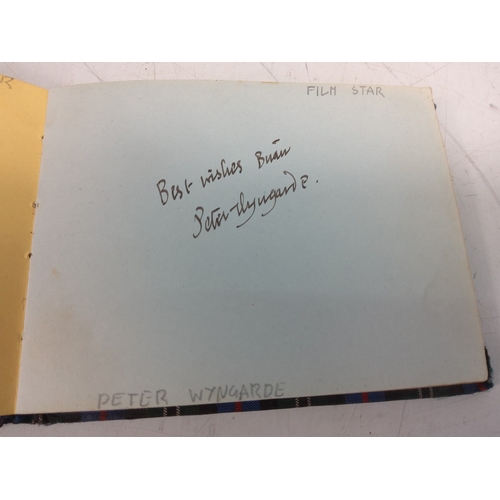 83 - Autograph book with many autographs from 1950's to 1970's, including Sidney James, Joan Crawford, To... 