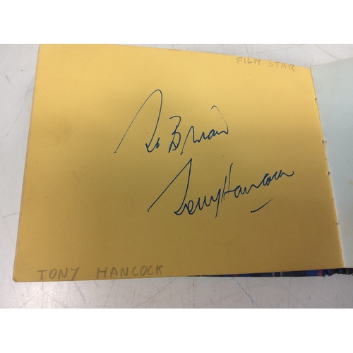 83 - Autograph book with many autographs from 1950's to 1970's, including Sidney James, Joan Crawford, To... 