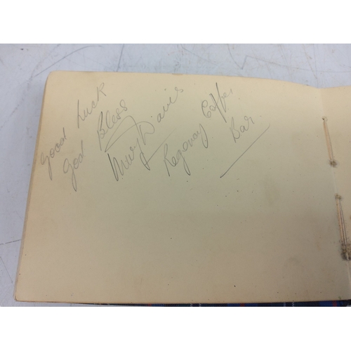 83 - Autograph book with many autographs from 1950's to 1970's, including Sidney James, Joan Crawford, To... 