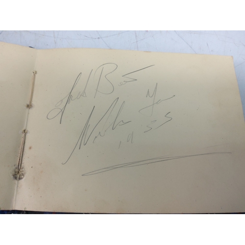 83 - Autograph book with many autographs from 1950's to 1970's, including Sidney James, Joan Crawford, To... 