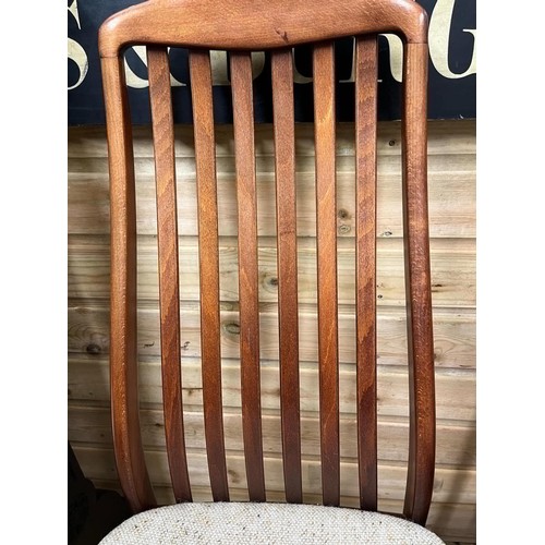 84A - Set of 6 retro Scandinavian teak chairs