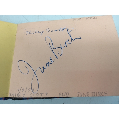 83 - Autograph book with many autographs from 1950's to 1970's, including Sidney James, Joan Crawford, To... 