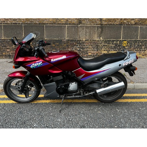 8 - Make: KAWASAKI 
Model: EX500-D3 (GPZ500)
Colour: RED
Registration: P663NVW
Engine Size (cc): 498
Tra... 