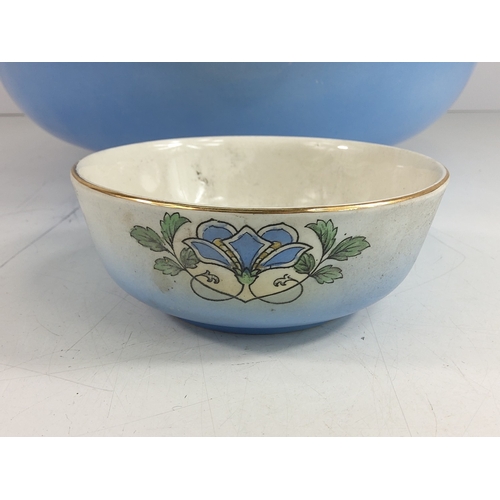 56 - Antique jug and bowl set with soap dish