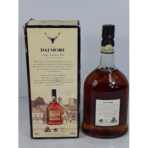 3 - 1L bottle of The Dalmore single malt Scotch whisky, aged 12 years, 100cl, 43% volume, early 1990's b... 
