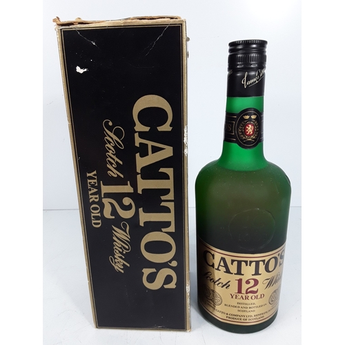 52 - 1L bottle Jet J&B Blended Whisky matured in oak casks, 43%, 1990's, and one bottle Catto's 12 year w... 