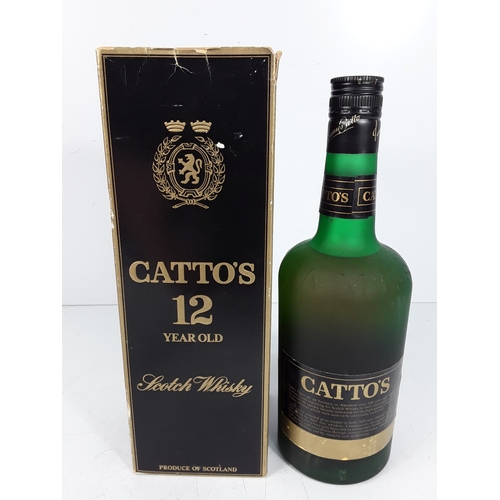 52 - 1L bottle Jet J&B Blended Whisky matured in oak casks, 43%, 1990's, and one bottle Catto's 12 year w... 