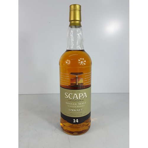 114 - One Litre bt Scapa Single Malt Orkney Aged 14 Years,40%