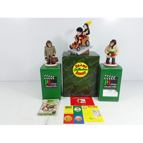 213 - One boxed Beano figure and two PG Tips