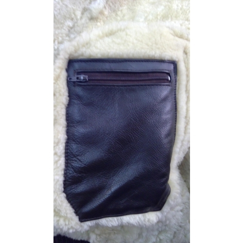 101 - Vintage Paris Dakar leather, sheepskin and shearling motoring jacket, XXL for their Members Club