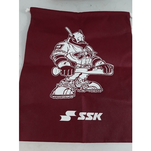 190 - Two NFL collectibles plus baseball mit