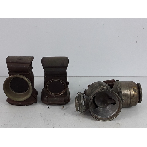 191 - Box of lanterns and oil cans