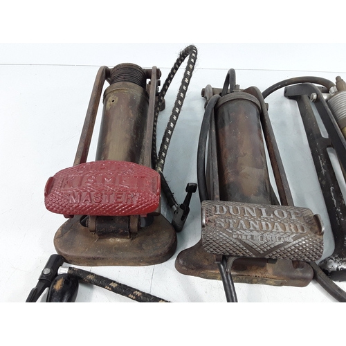 219 - 5 vintage foot pumps