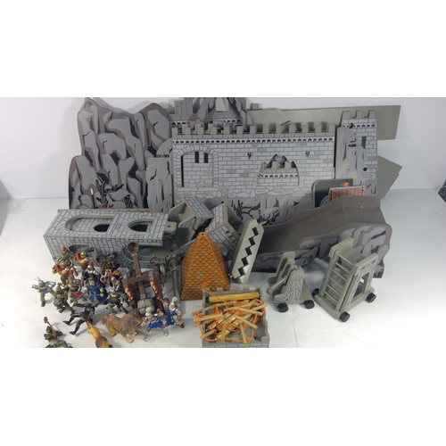 233 - Toy castle and large qty of accessories