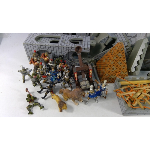 233 - Toy castle and large qty of accessories