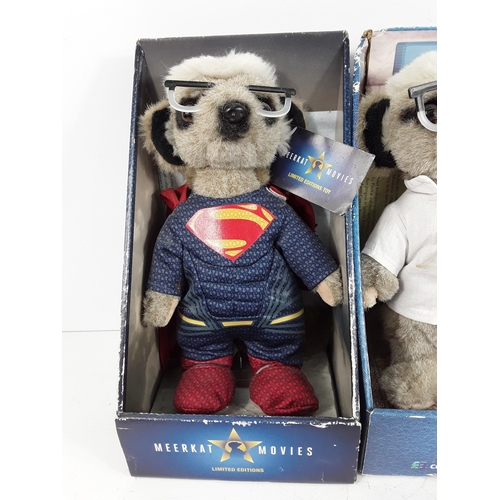 350 - Collection of meerkats stuffed toys, Ted and Babe